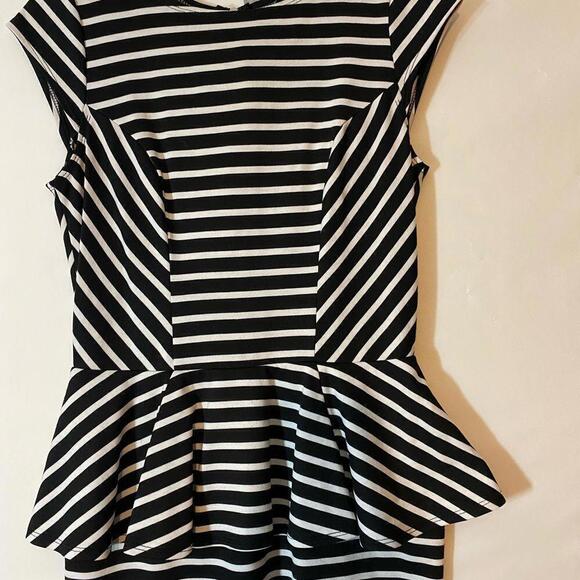 Mossimo Supply Co. Striped Peplum Dress Small - Picture 3 of 6